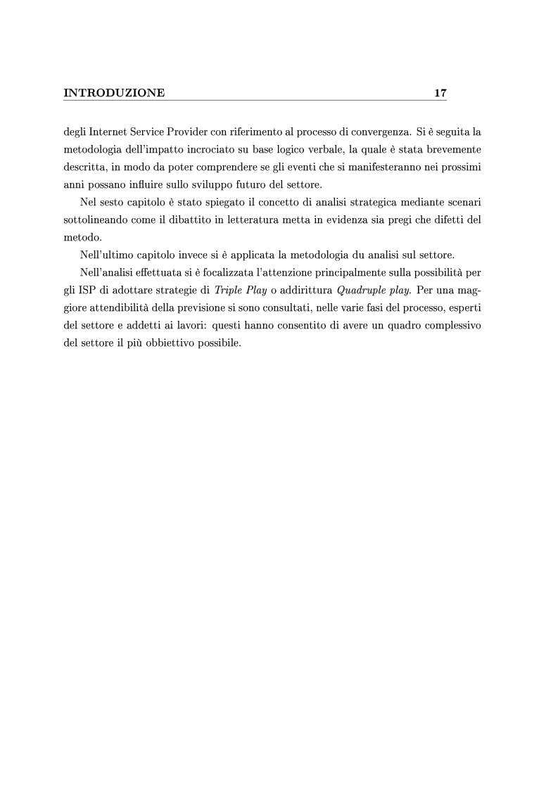 Anteprima della tesi: Le Strategie competitive degli ISP nel BroadBand nella fase di consolidamento del mercato. Un'analisi di scenario, Pagina 7