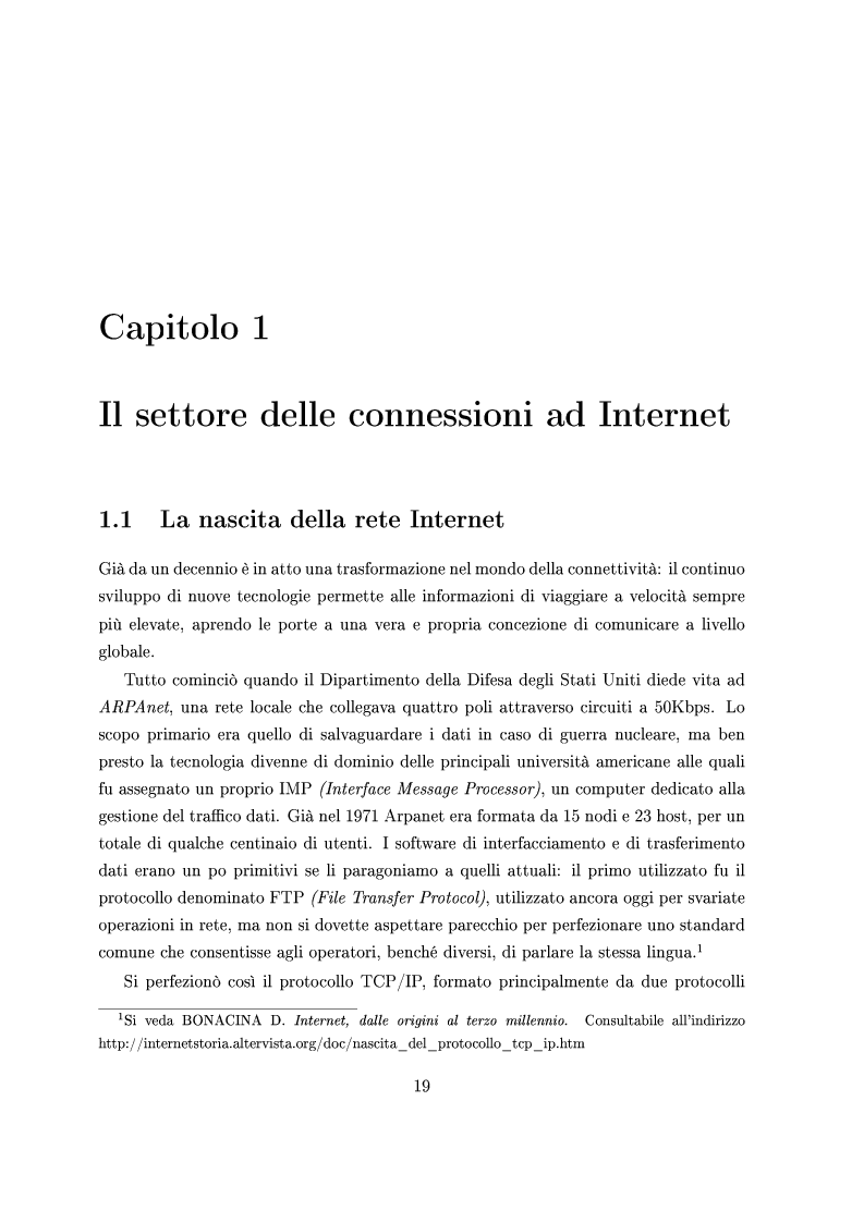 Anteprima della tesi: Le Strategie competitive degli ISP nel BroadBand nella fase di consolidamento del mercato. Un'analisi di scenario, Pagina 8
