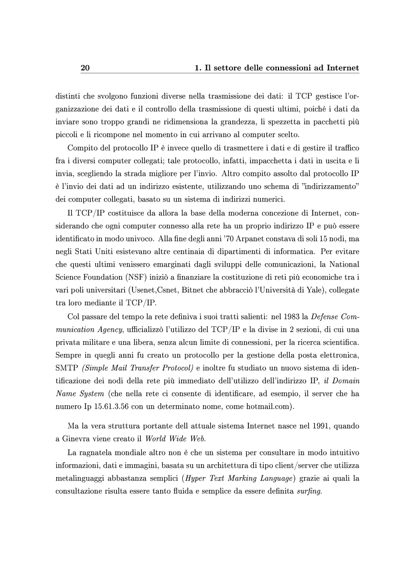 Anteprima della tesi: Le Strategie competitive degli ISP nel BroadBand nella fase di consolidamento del mercato. Un'analisi di scenario, Pagina 9