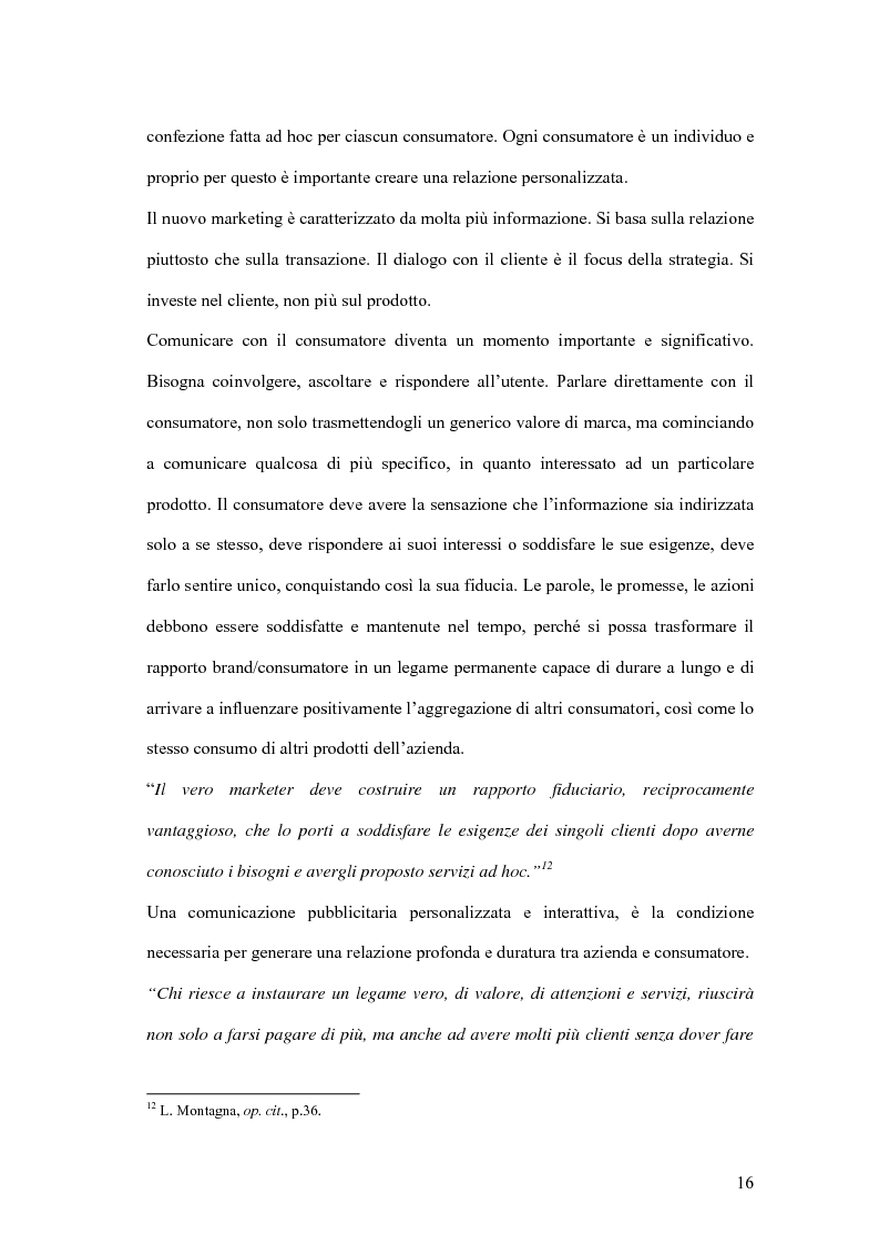 Anteprima della tesi: Nuove forme di comunicazione pubblicitaria su mezzi non tradizionali, Pagina 13