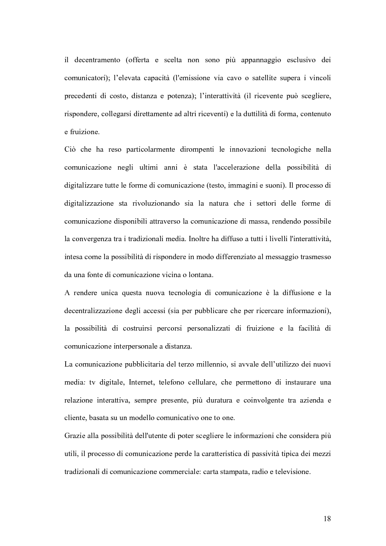 Anteprima della tesi: Nuove forme di comunicazione pubblicitaria su mezzi non tradizionali, Pagina 15