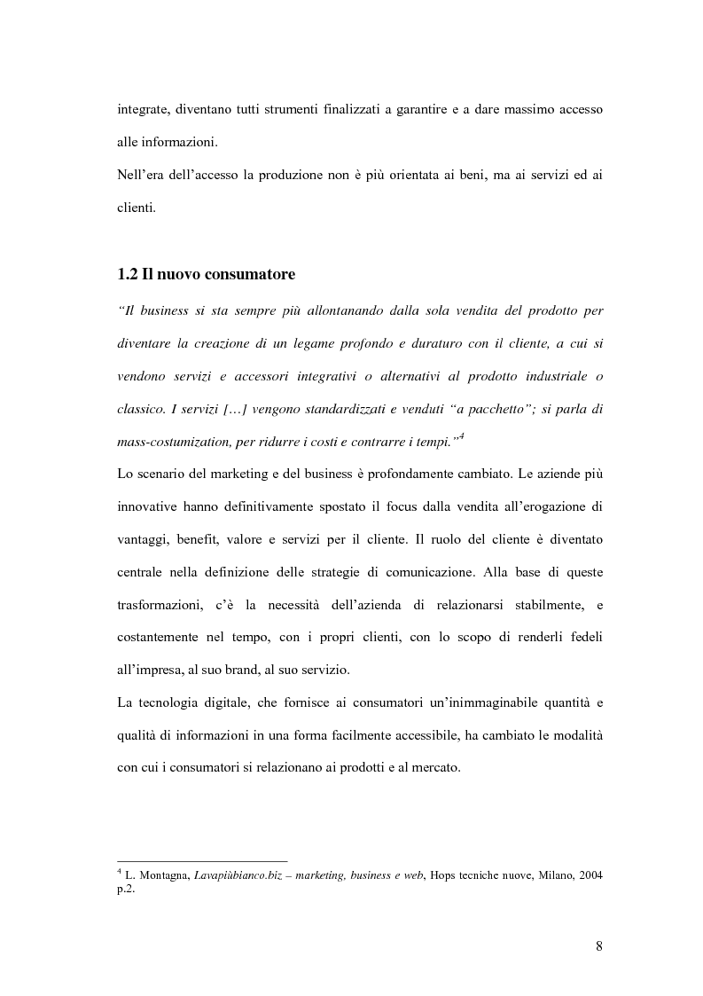 Anteprima della tesi: Nuove forme di comunicazione pubblicitaria su mezzi non tradizionali, Pagina 5