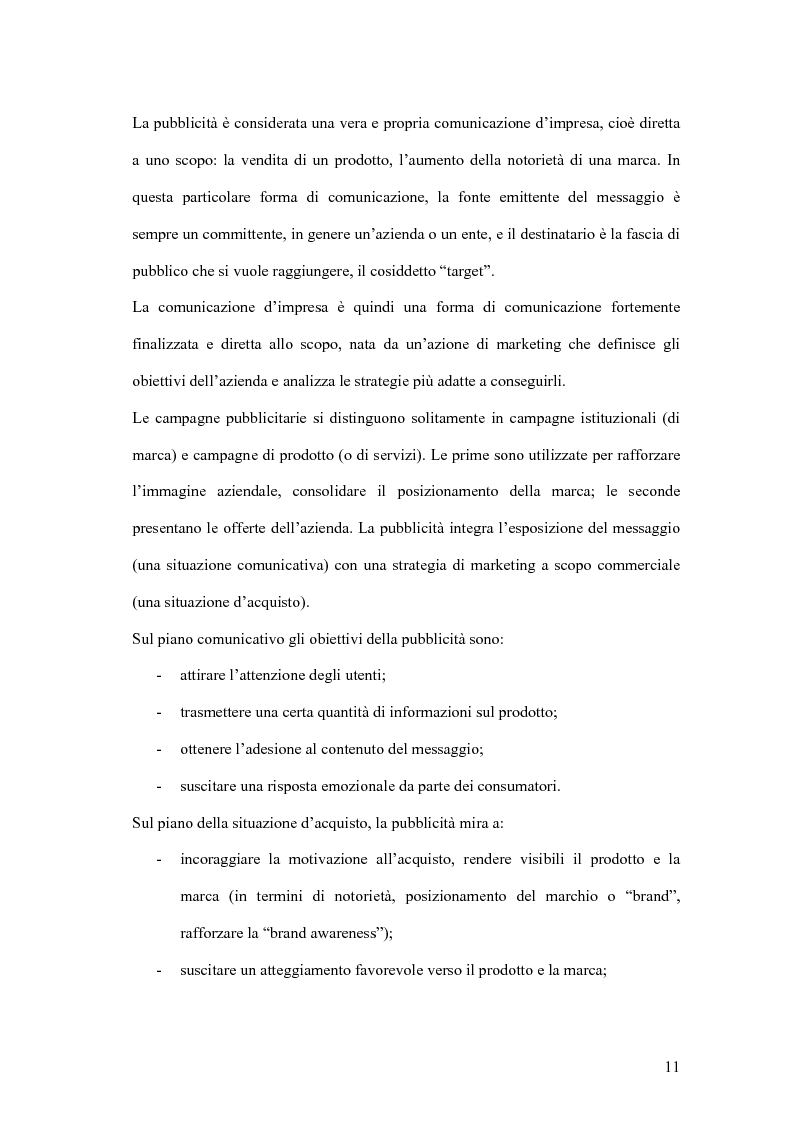 Anteprima della tesi: Nuove forme di comunicazione pubblicitaria su mezzi non tradizionali, Pagina 8