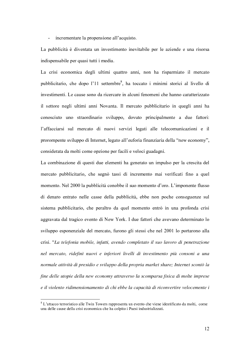 Anteprima della tesi: Nuove forme di comunicazione pubblicitaria su mezzi non tradizionali, Pagina 9