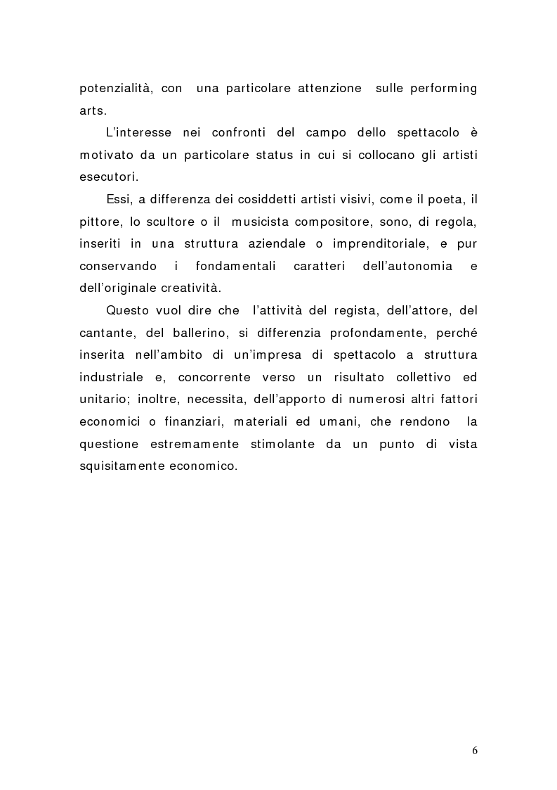 Anteprima della tesi: Artisti e mercati del lavoro: dinamiche occupazionali, Pagina 2
