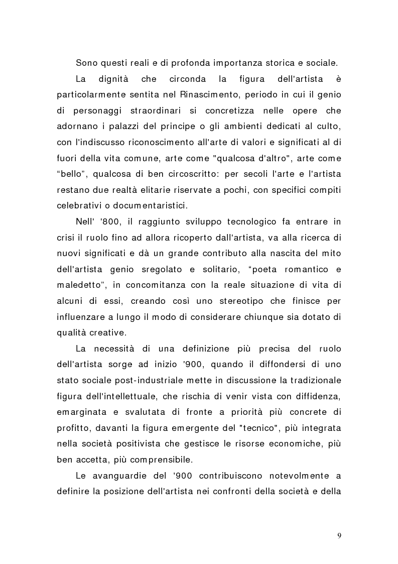 Anteprima della tesi: Artisti e mercati del lavoro: dinamiche occupazionali, Pagina 5