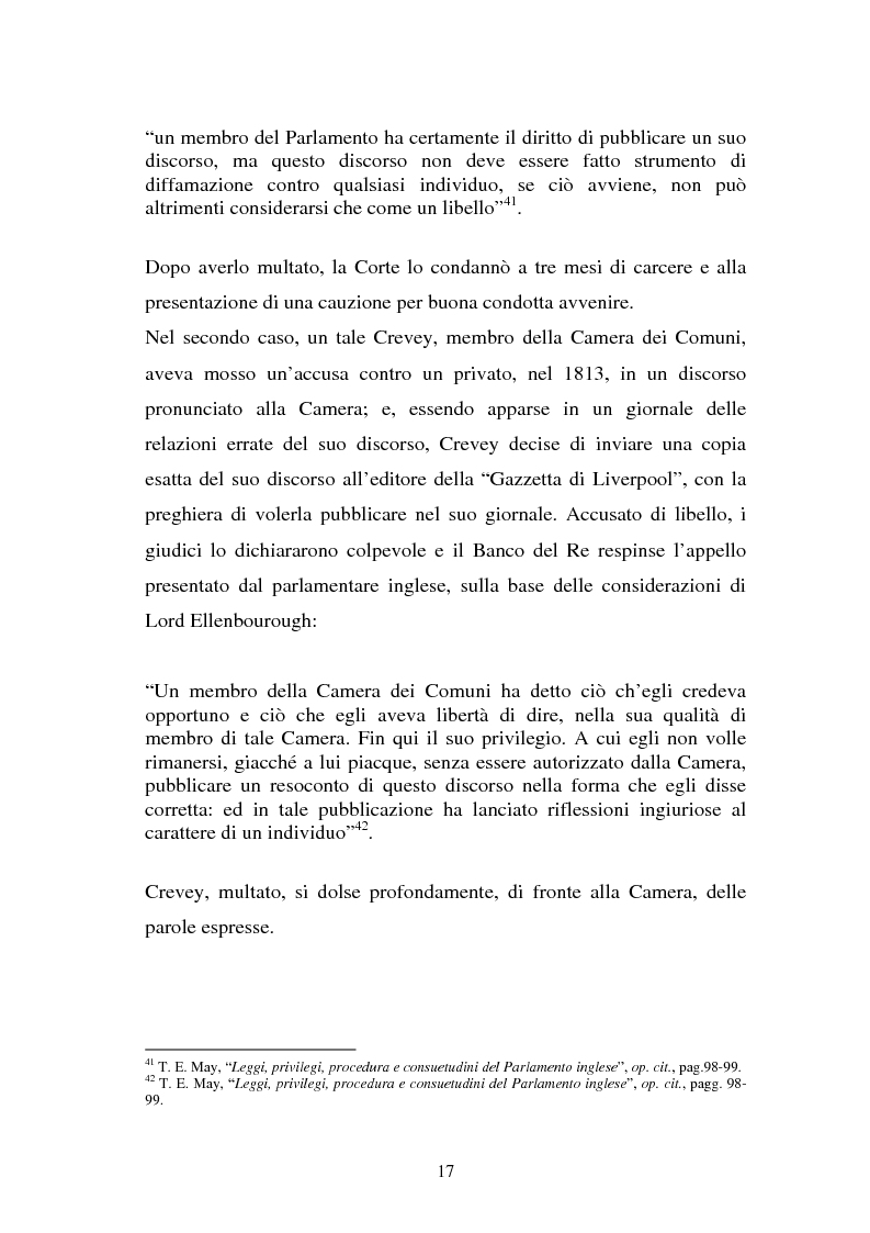 Anteprima della tesi: Le immunità parlamentari nei paesi dell'Unione Europea, Pagina 14