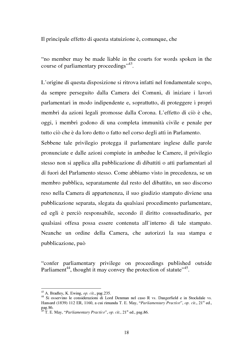 Anteprima della tesi: Le immunità parlamentari nei paesi dell'Unione Europea, Pagina 15