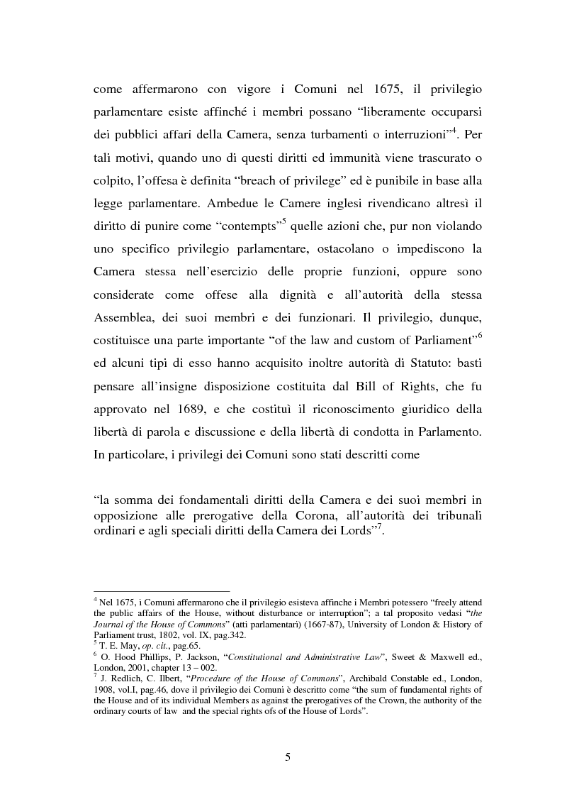 Anteprima della tesi: Le immunità parlamentari nei paesi dell'Unione Europea, Pagina 2