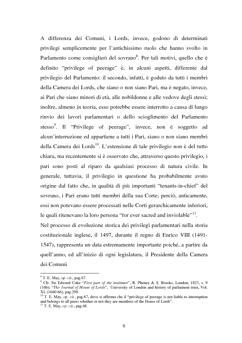Anteprima della tesi: Le immunità parlamentari nei paesi dell'Unione Europea, Pagina 3
