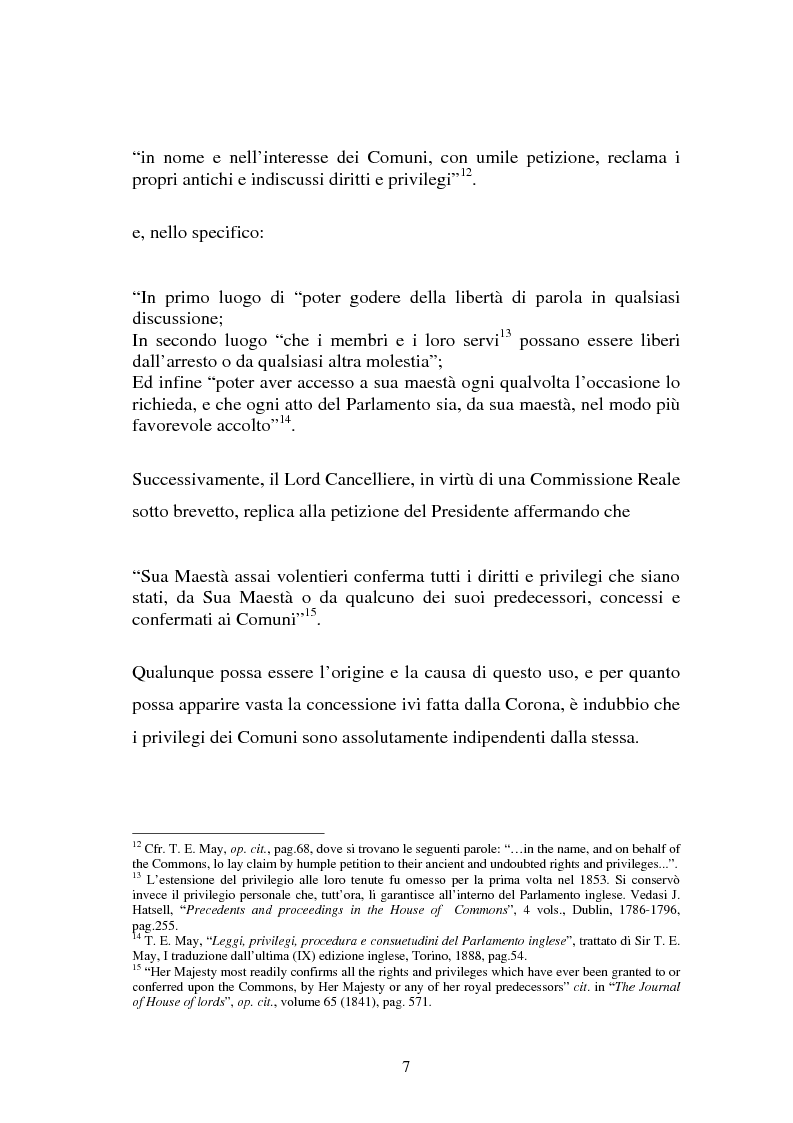Anteprima della tesi: Le immunità parlamentari nei paesi dell'Unione Europea, Pagina 4