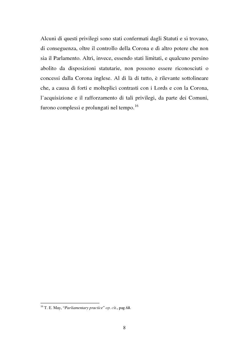 Anteprima della tesi: Le immunità parlamentari nei paesi dell'Unione Europea, Pagina 5