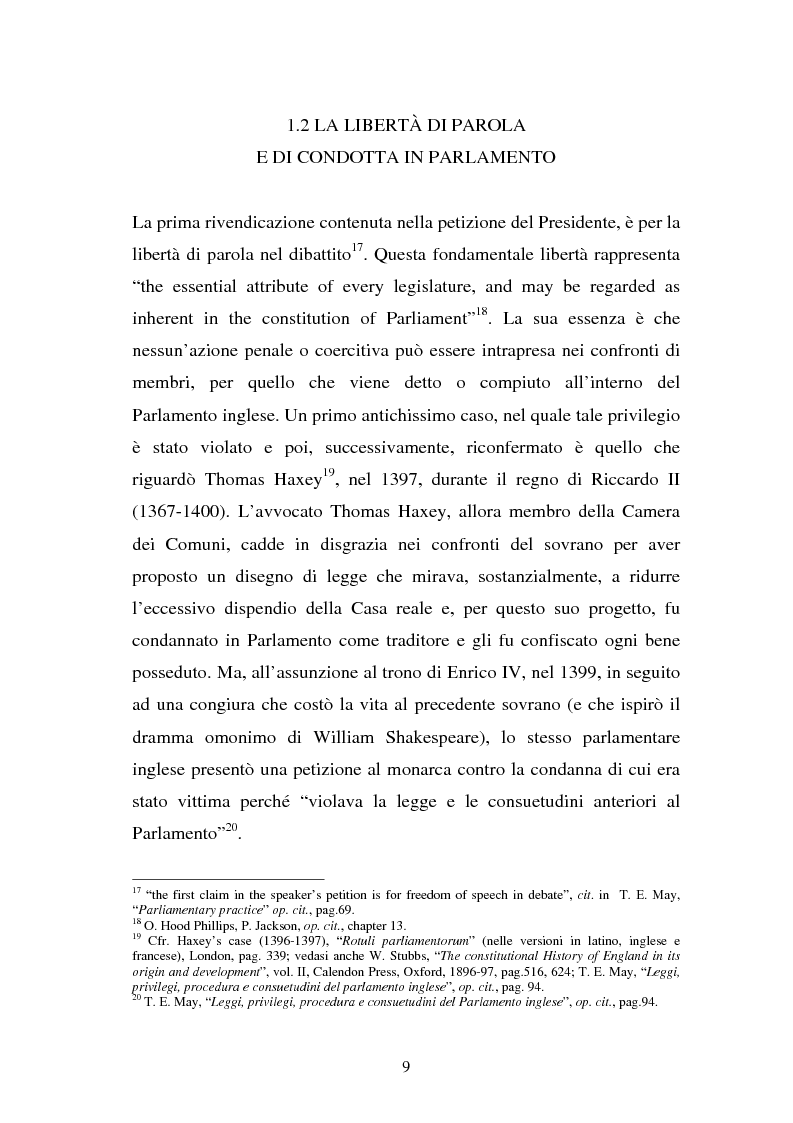 Anteprima della tesi: Le immunità parlamentari nei paesi dell'Unione Europea, Pagina 6
