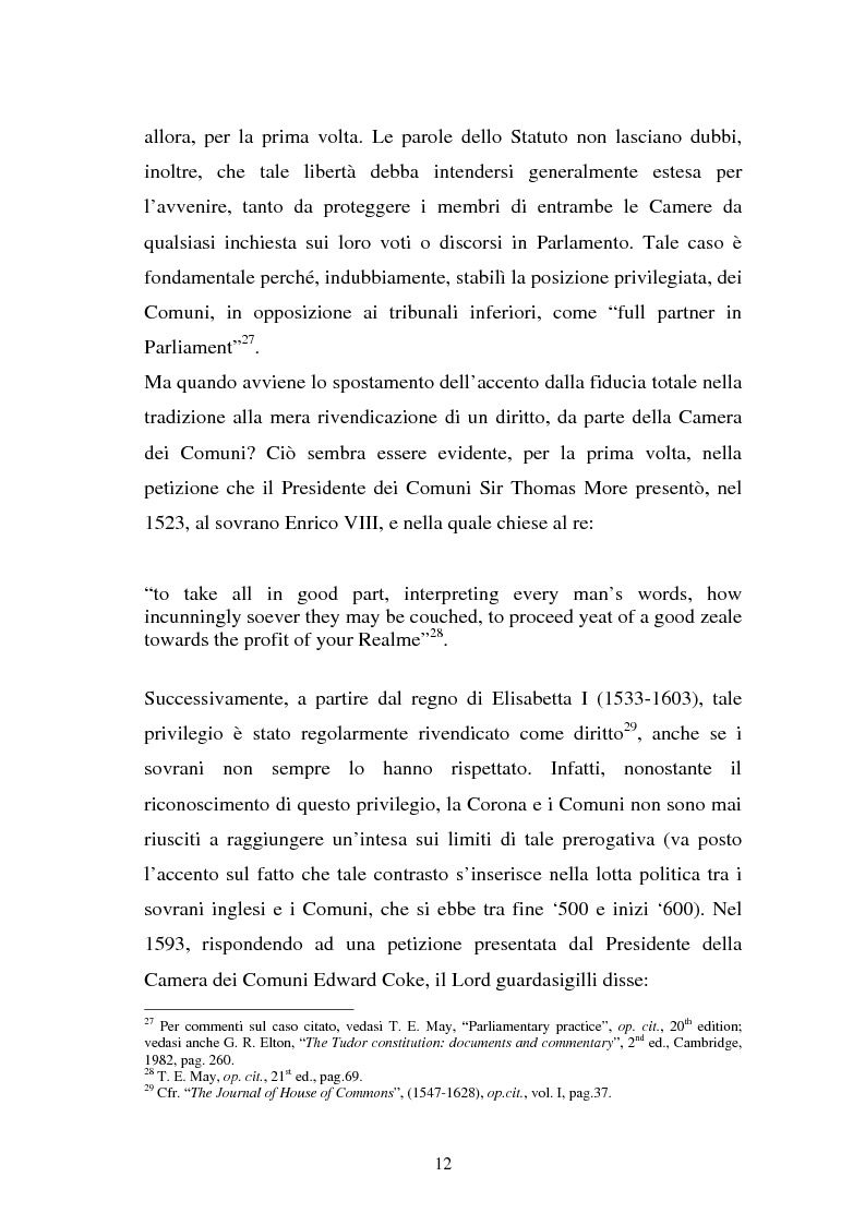 Anteprima della tesi: Le immunità parlamentari nei paesi dell'Unione Europea, Pagina 9