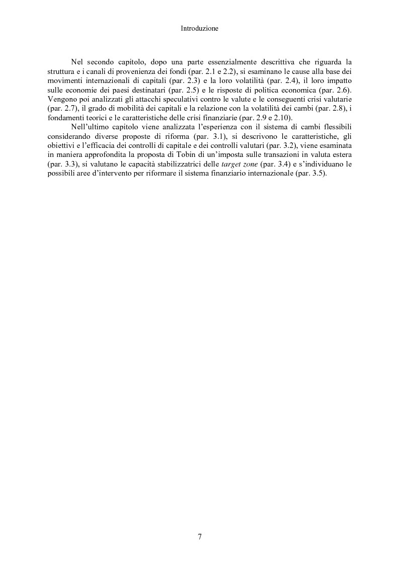 Anteprima della tesi: Volatilità dei tassi di cambio e regolamentazione dei movimenti internazionali di capitali, Pagina 2