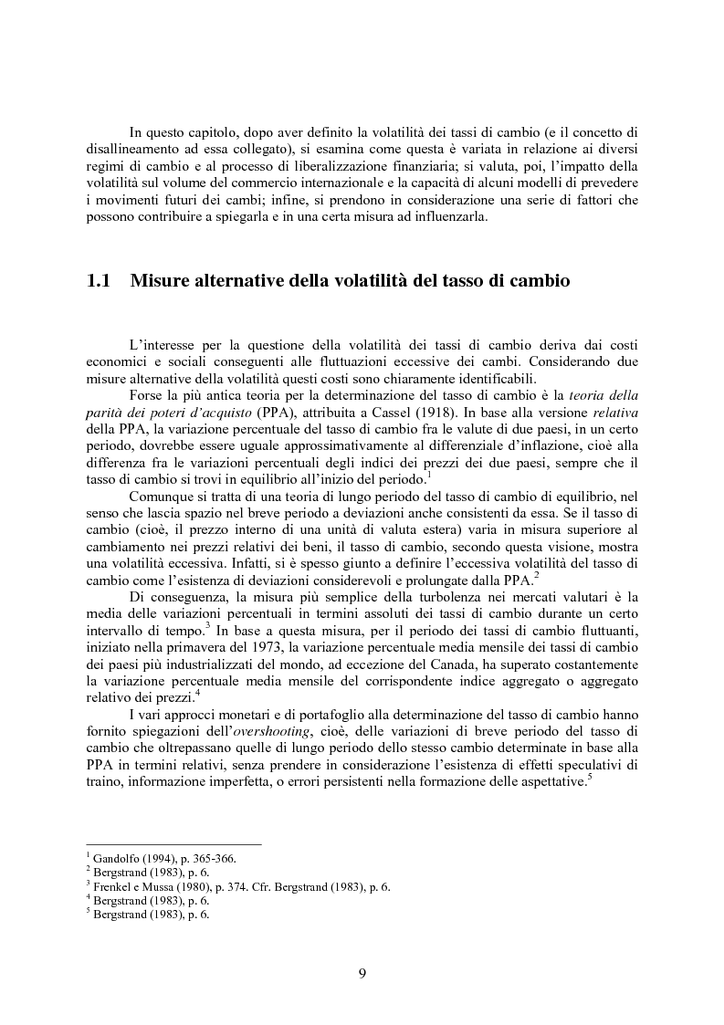 Anteprima della tesi: Volatilità dei tassi di cambio e regolamentazione dei movimenti internazionali di capitali, Pagina 4