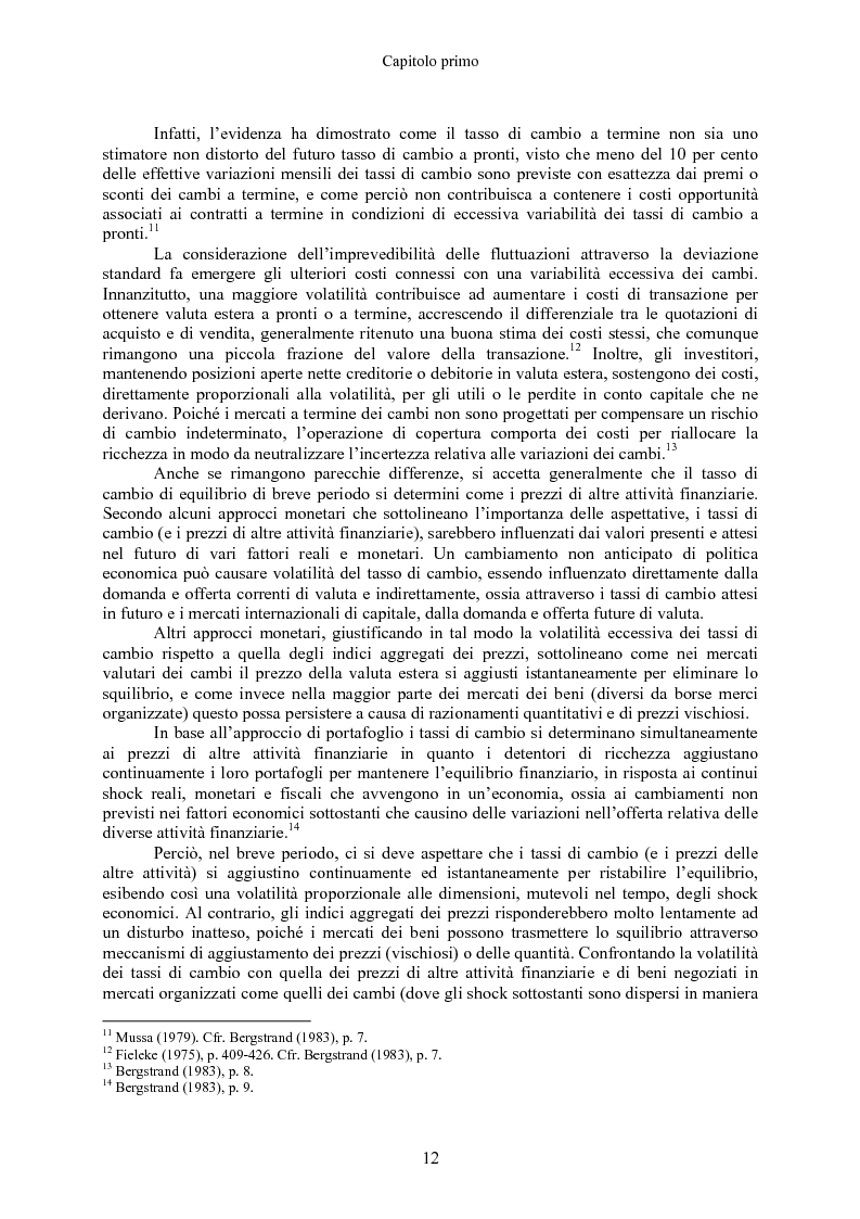 Anteprima della tesi: Volatilità dei tassi di cambio e regolamentazione dei movimenti internazionali di capitali, Pagina 7