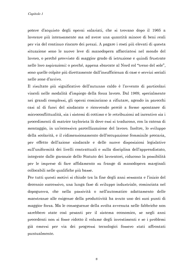 Anteprima della tesi: Crisi economica, strategie aziendali e comunicative: il caso Barilla (1973-1985), Pagina 11