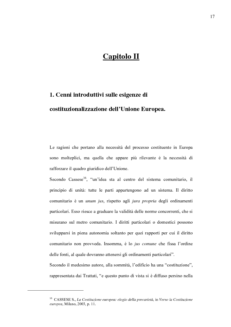 Anteprima della tesi: La Costituzione Europea tra Diritto Internazionale e Potere Costituente, Pagina 13