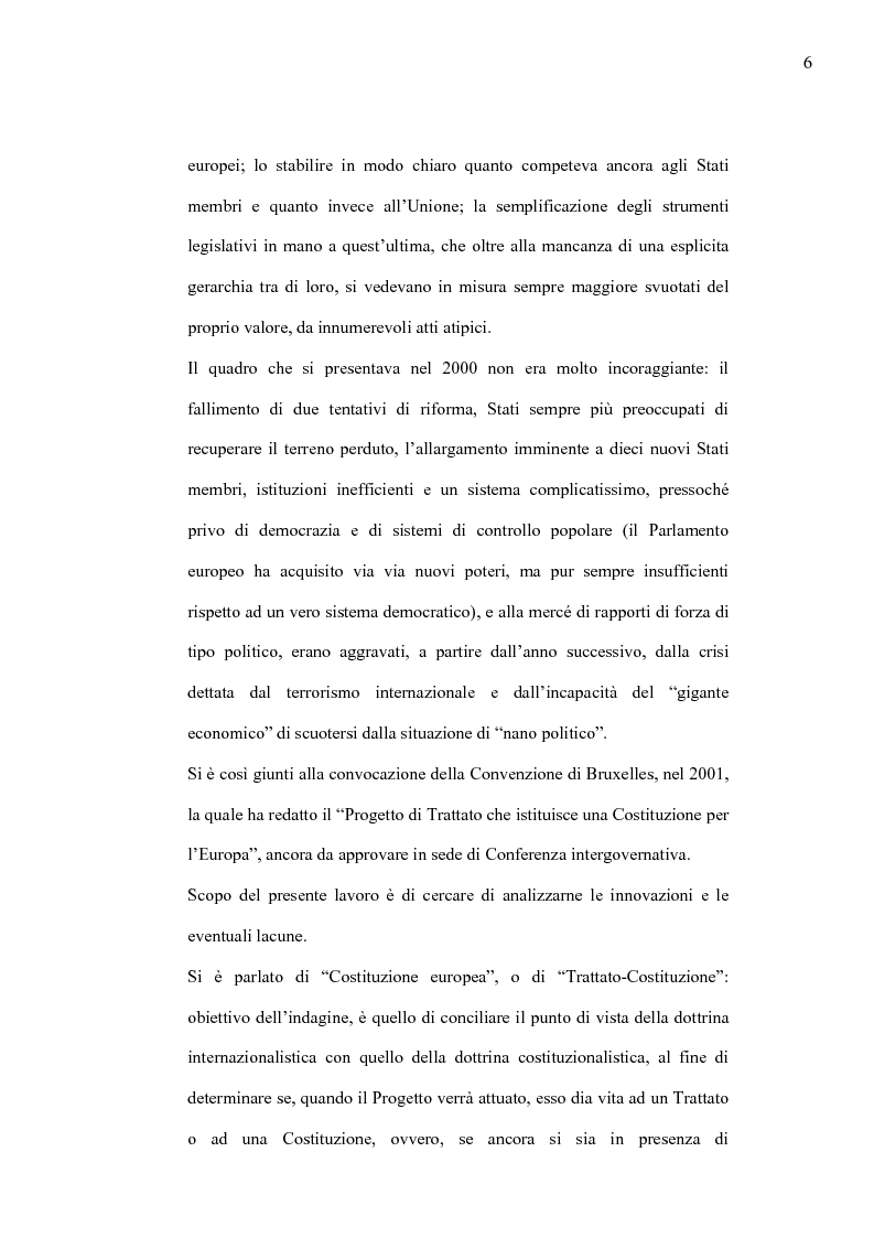Anteprima della tesi: La Costituzione Europea tra Diritto Internazionale e Potere Costituente, Pagina 2