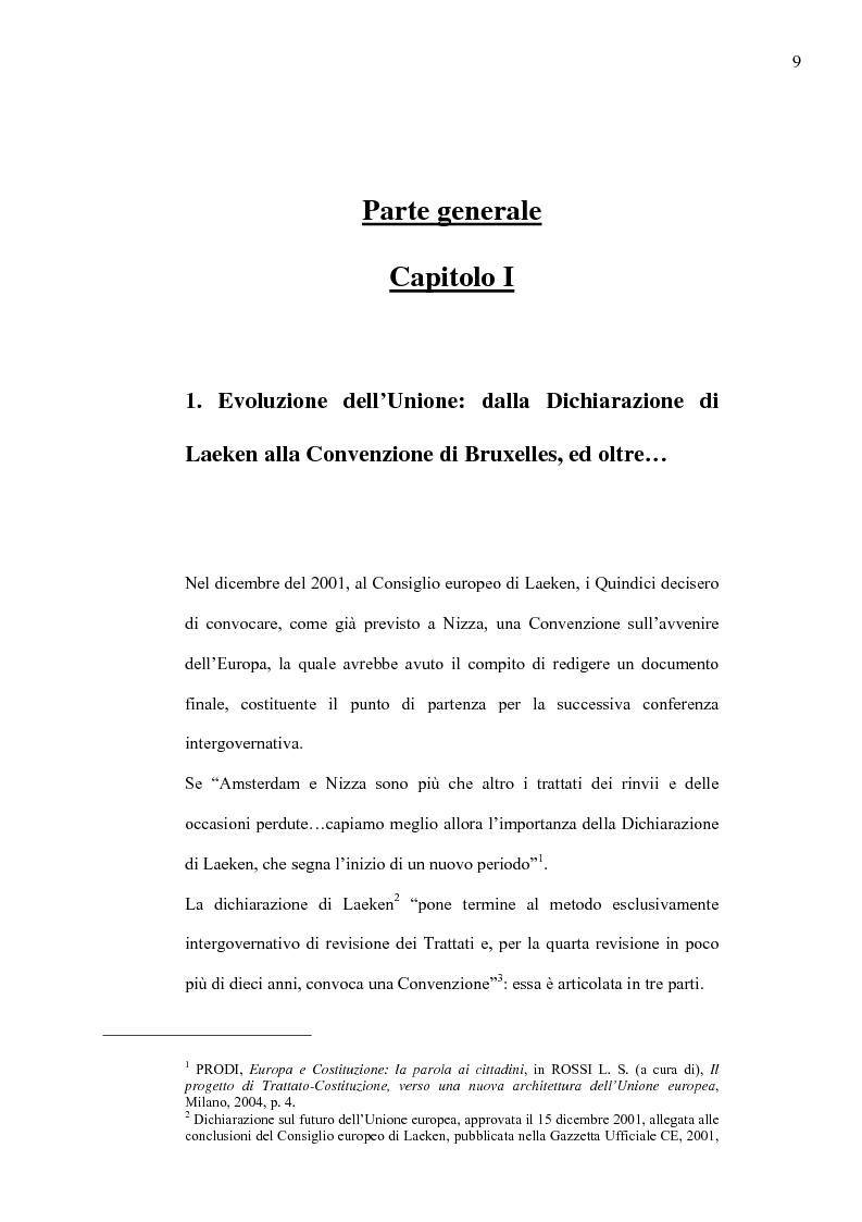 Anteprima della tesi: La Costituzione Europea tra Diritto Internazionale e Potere Costituente, Pagina 5