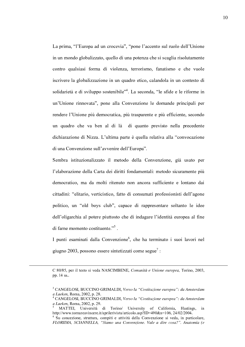 Anteprima della tesi: La Costituzione Europea tra Diritto Internazionale e Potere Costituente, Pagina 6