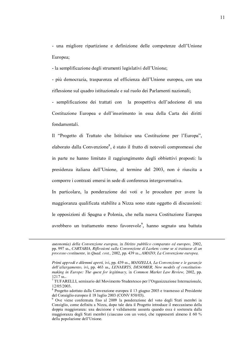 Anteprima della tesi: La Costituzione Europea tra Diritto Internazionale e Potere Costituente, Pagina 7