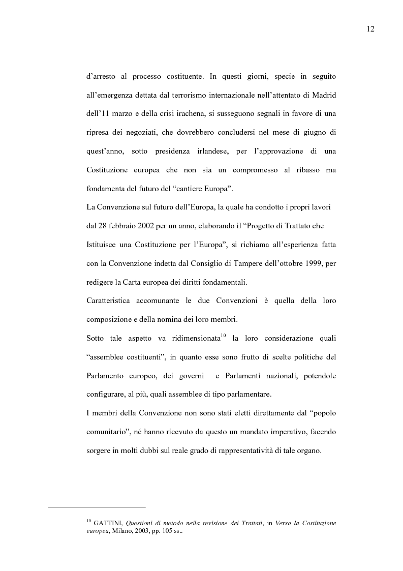 Anteprima della tesi: La Costituzione Europea tra Diritto Internazionale e Potere Costituente, Pagina 8