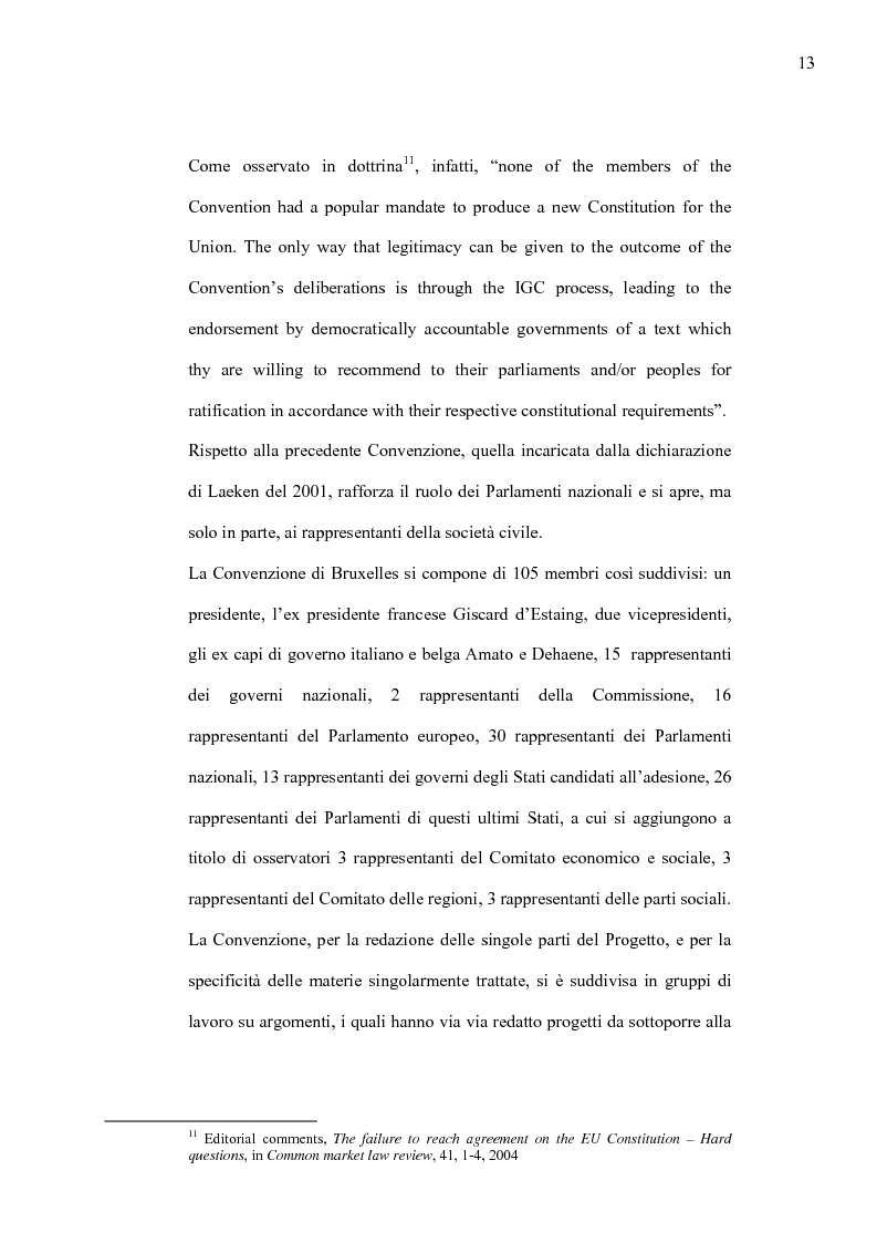 Anteprima della tesi: La Costituzione Europea tra Diritto Internazionale e Potere Costituente, Pagina 9