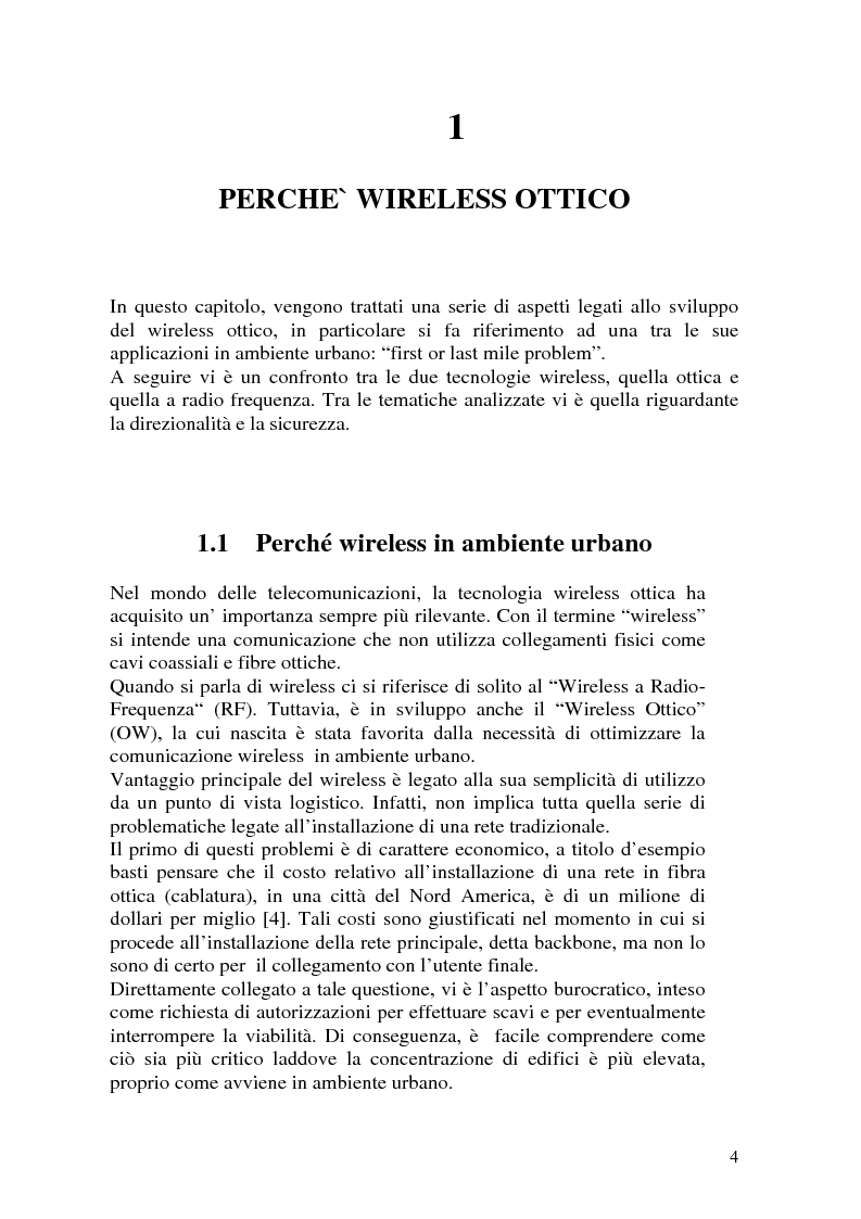 Anteprima della tesi: Apparati per Wireless Ottico, Pagina 4