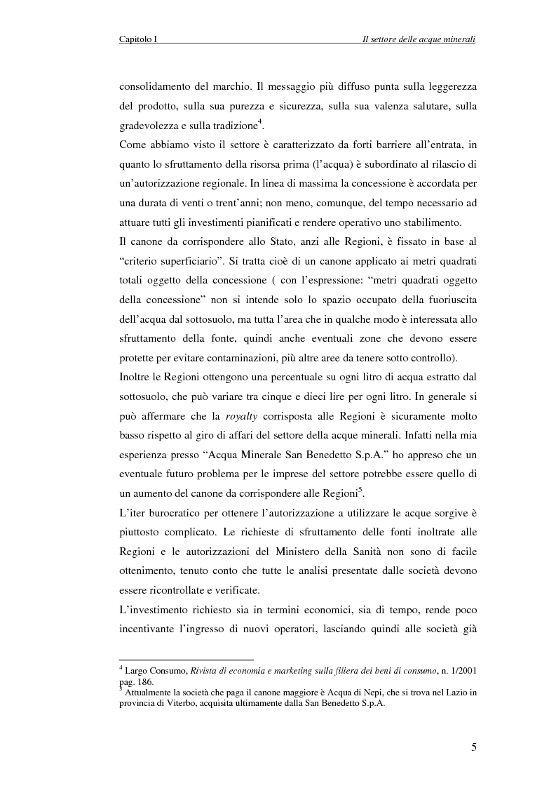 Anteprima della tesi: Creazione di Valore nel Settore delle Acque Minerali: il caso San Benedetto S.P.A., Pagina 10