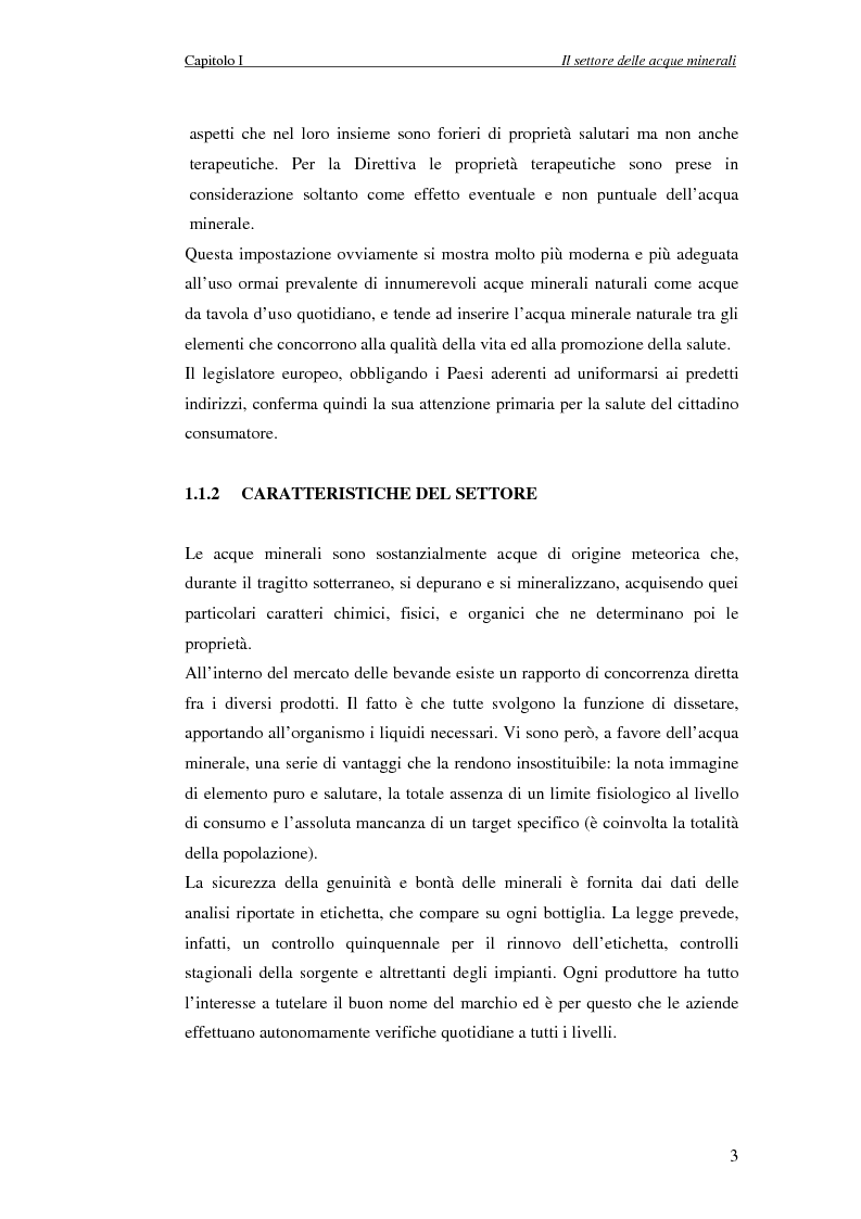 Anteprima della tesi: Creazione di Valore nel Settore delle Acque Minerali: il caso San Benedetto S.P.A., Pagina 8