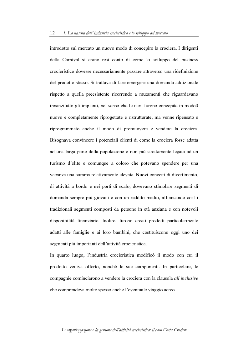 Anteprima della tesi: L'organizzazione e la gestione dell'attività crocieristica: il caso Costa Crociere, Pagina 12
