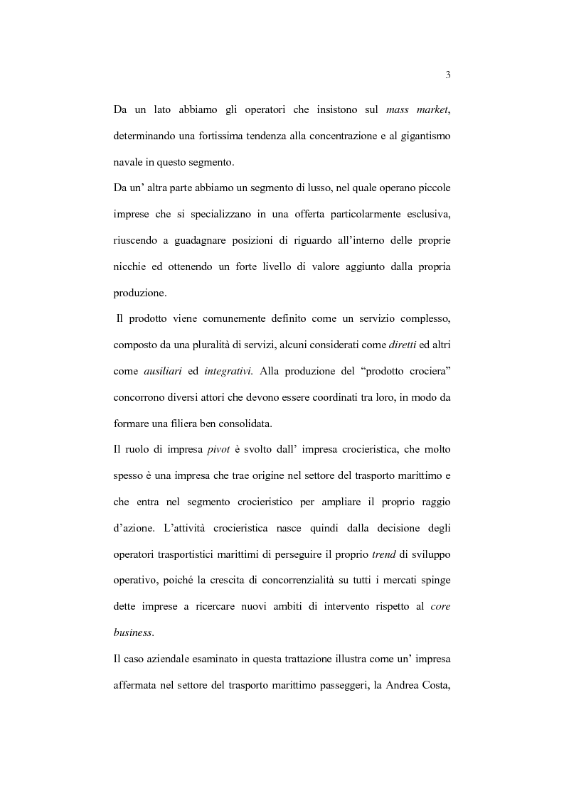 Anteprima della tesi: L'organizzazione e la gestione dell'attività crocieristica: il caso Costa Crociere, Pagina 3