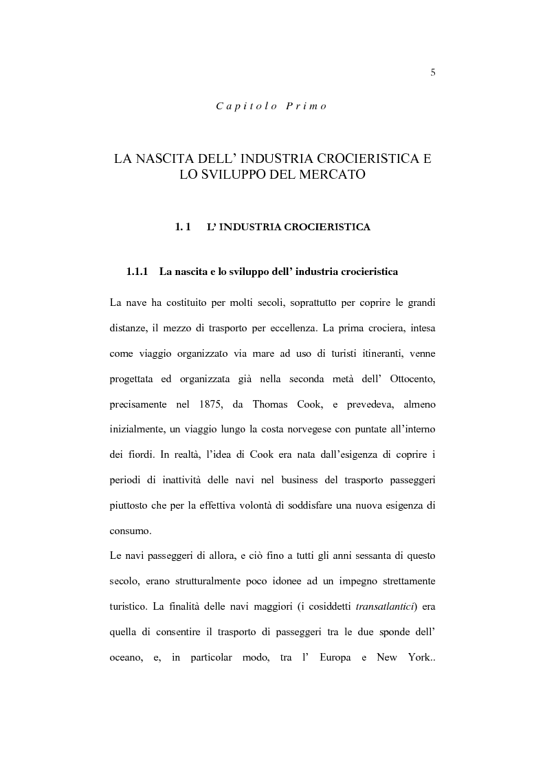 Anteprima della tesi: L'organizzazione e la gestione dell'attività crocieristica: il caso Costa Crociere, Pagina 5