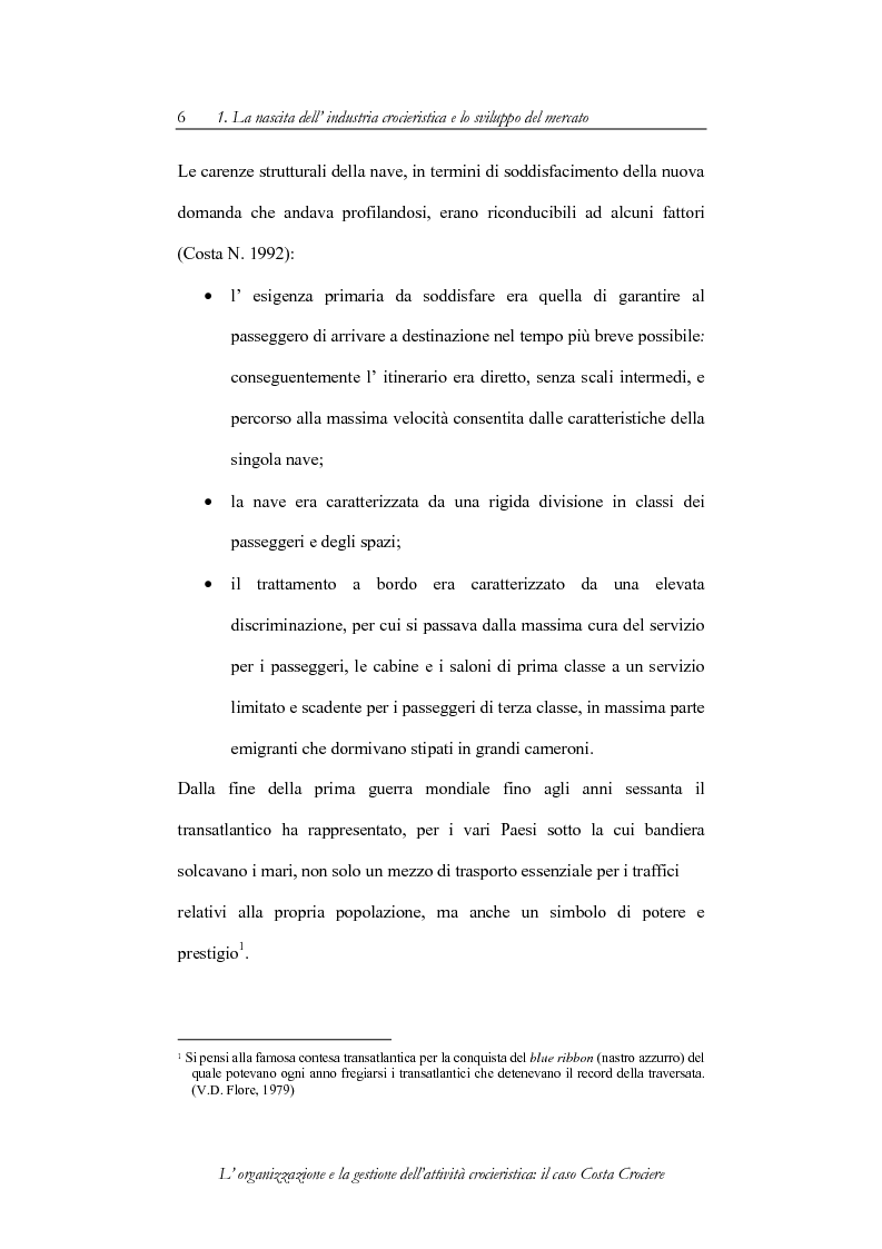Anteprima della tesi: L'organizzazione e la gestione dell'attività crocieristica: il caso Costa Crociere, Pagina 6