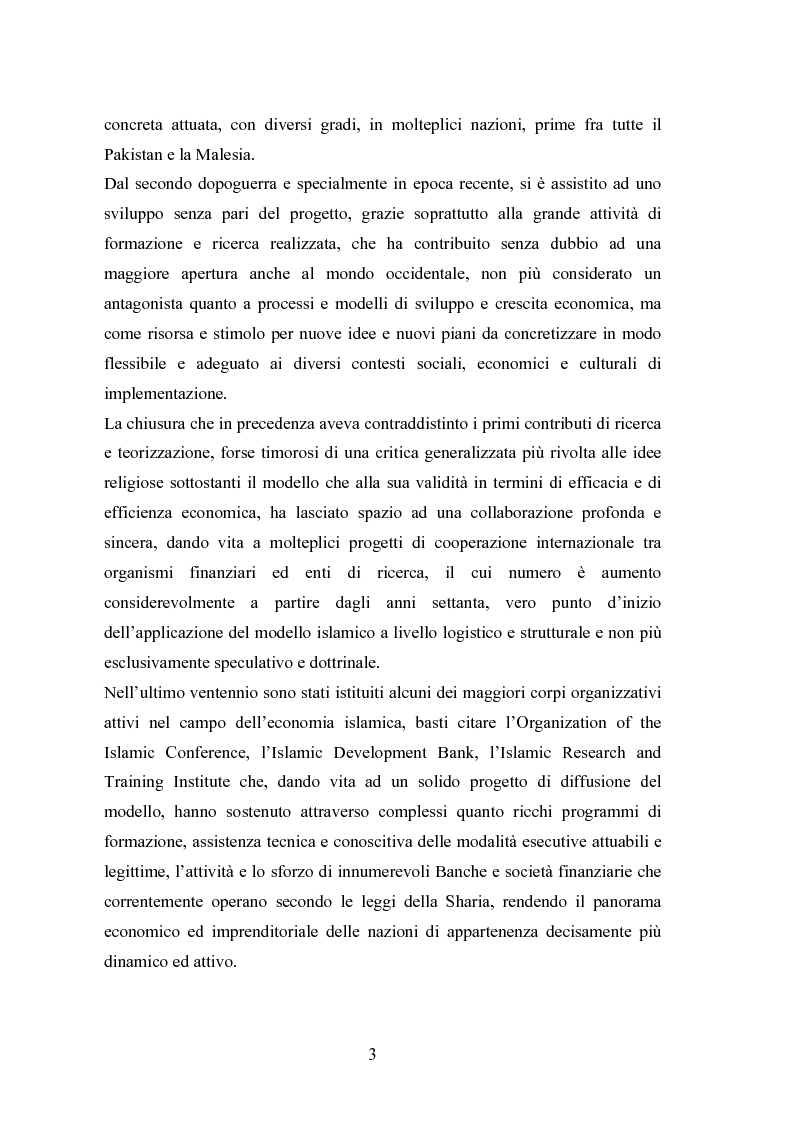 Anteprima della tesi: Il modello economico islamico Aspetti socio-economici ed etici, Pagina 3