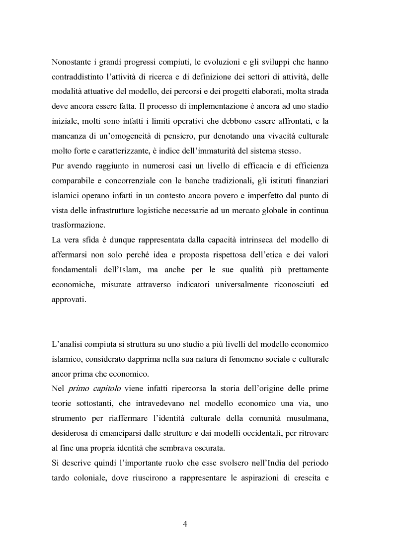 Anteprima della tesi: Il modello economico islamico Aspetti socio-economici ed etici, Pagina 4