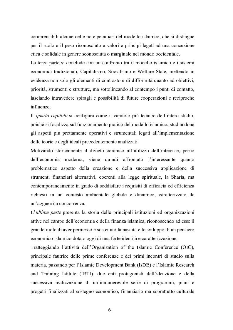 Anteprima della tesi: Il modello economico islamico Aspetti socio-economici ed etici, Pagina 6