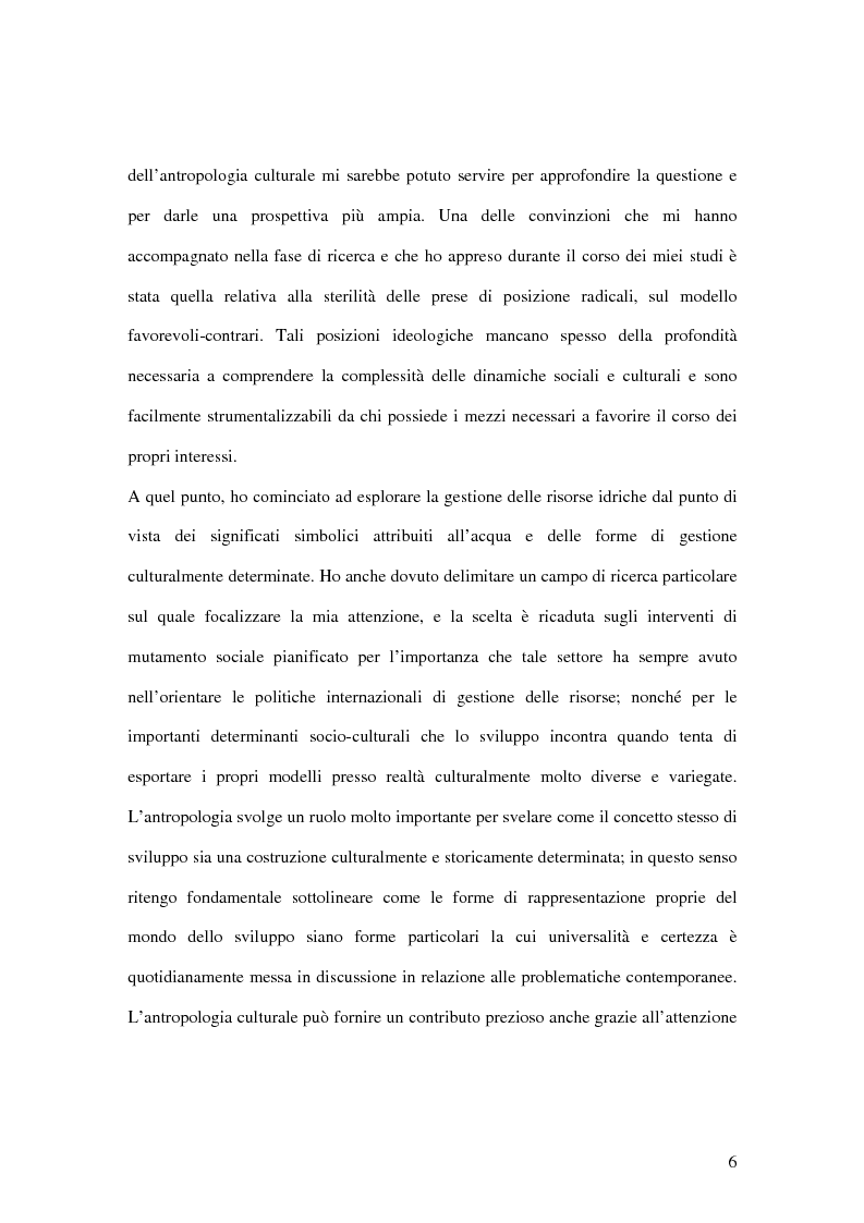 Anteprima della tesi: L'acqua tra pratiche discorsive e realtà: le dimensioni sociali, culturali e simboliche nella gestione delle risorse idriche, Pagina 2