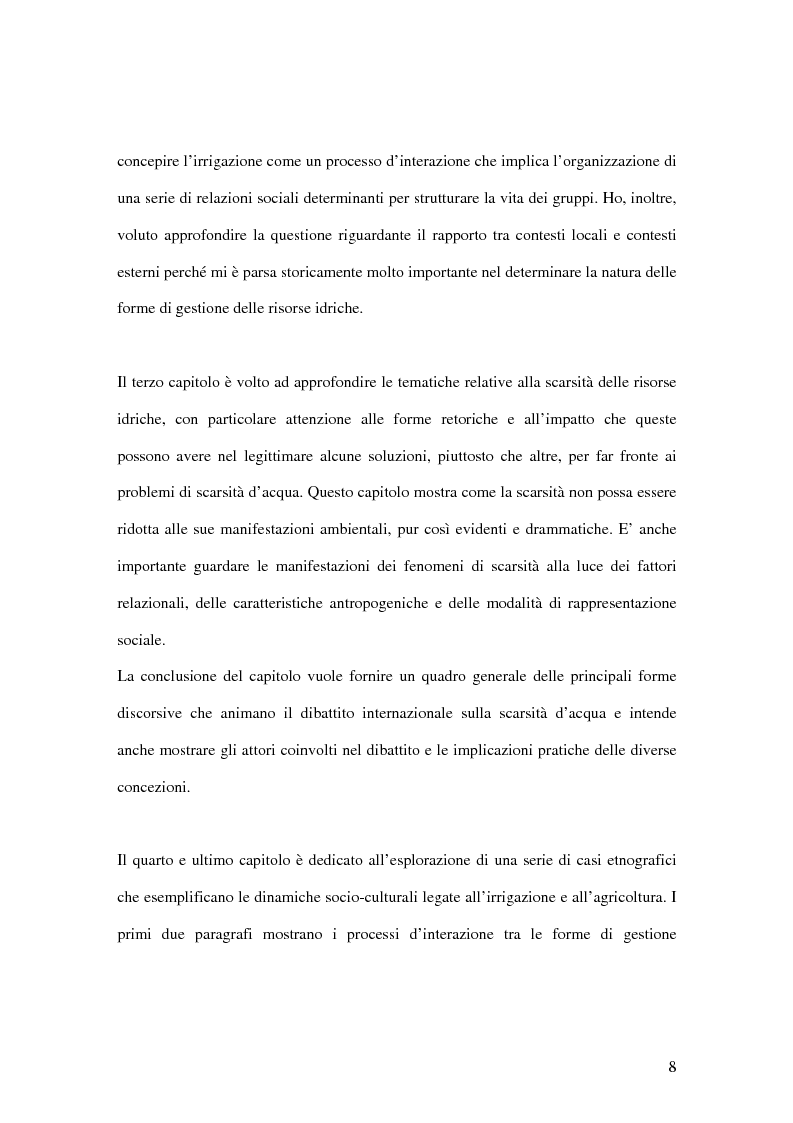 Anteprima della tesi: L'acqua tra pratiche discorsive e realtà: le dimensioni sociali, culturali e simboliche nella gestione delle risorse idriche, Pagina 4