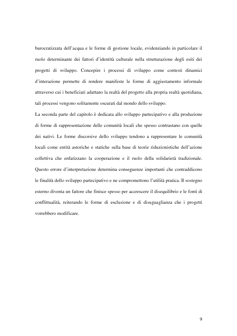Anteprima della tesi: L'acqua tra pratiche discorsive e realtà: le dimensioni sociali, culturali e simboliche nella gestione delle risorse idriche, Pagina 5