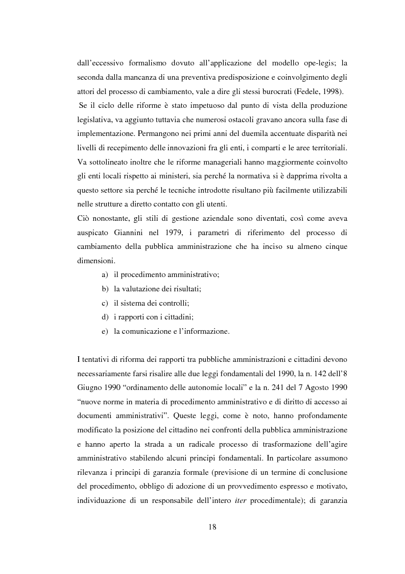 Anteprima della tesi: Semplificazione e partecipazione nella pubblica amministrazione. L'esperienza della A.S.L. di Cremona, Pagina 14