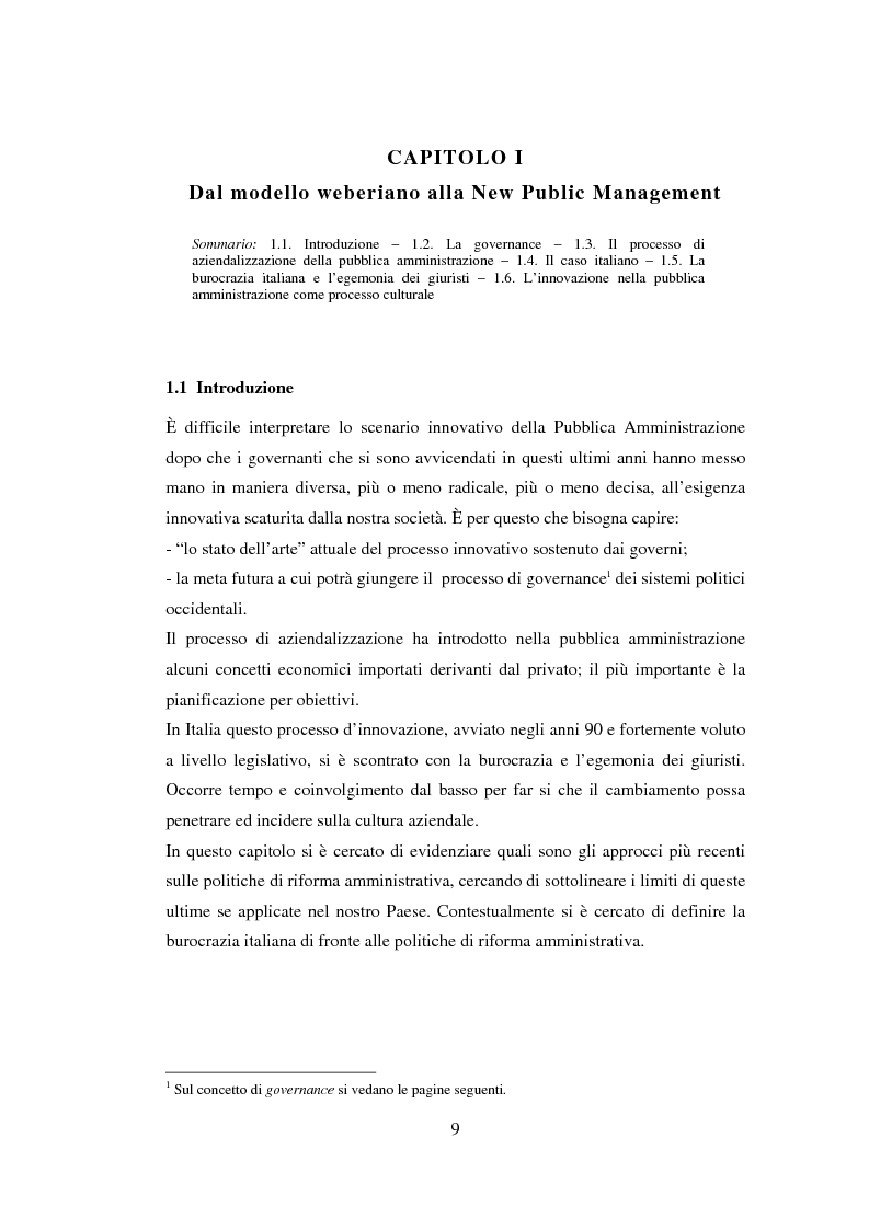 Anteprima della tesi: Semplificazione e partecipazione nella pubblica amministrazione. L'esperienza della A.S.L. di Cremona, Pagina 5