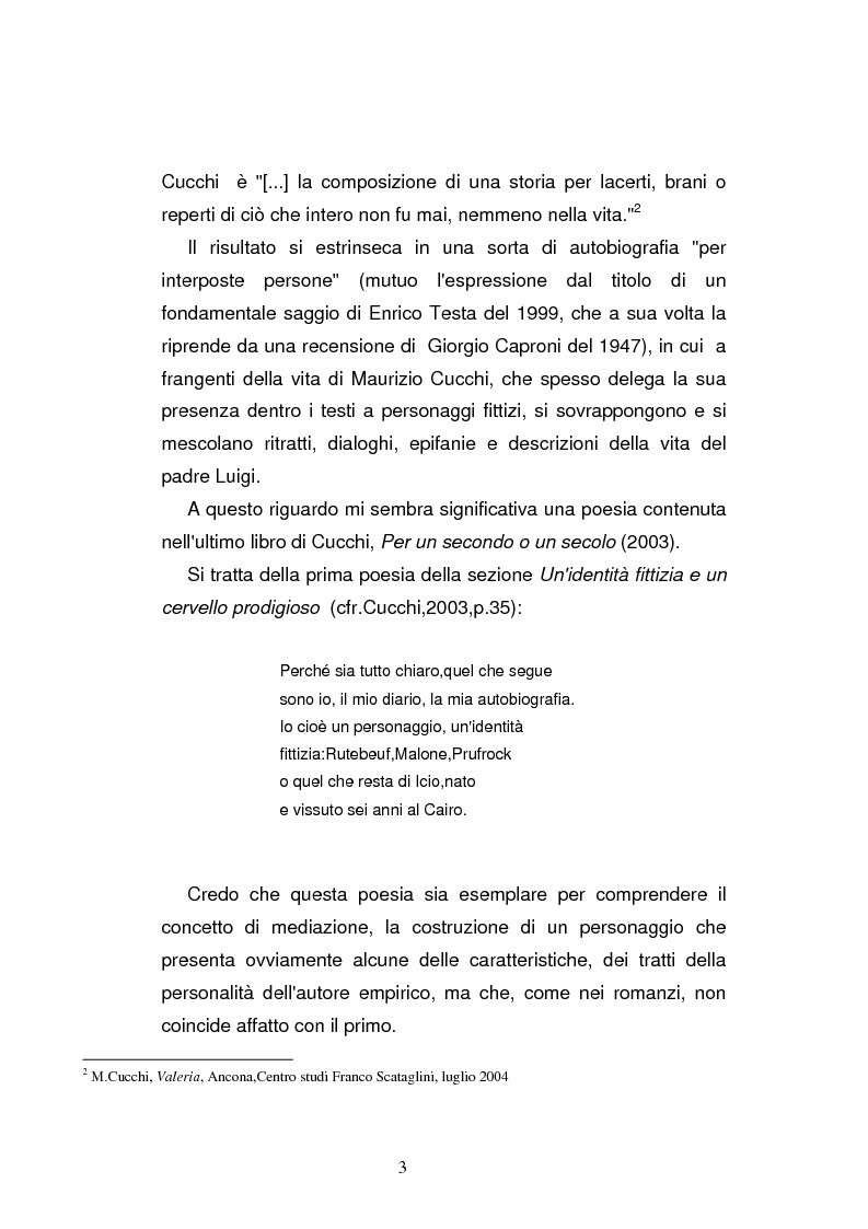 Anteprima della tesi: Sguardi e oggetti nell'opera di Maurizio Cucchi, Pagina 3