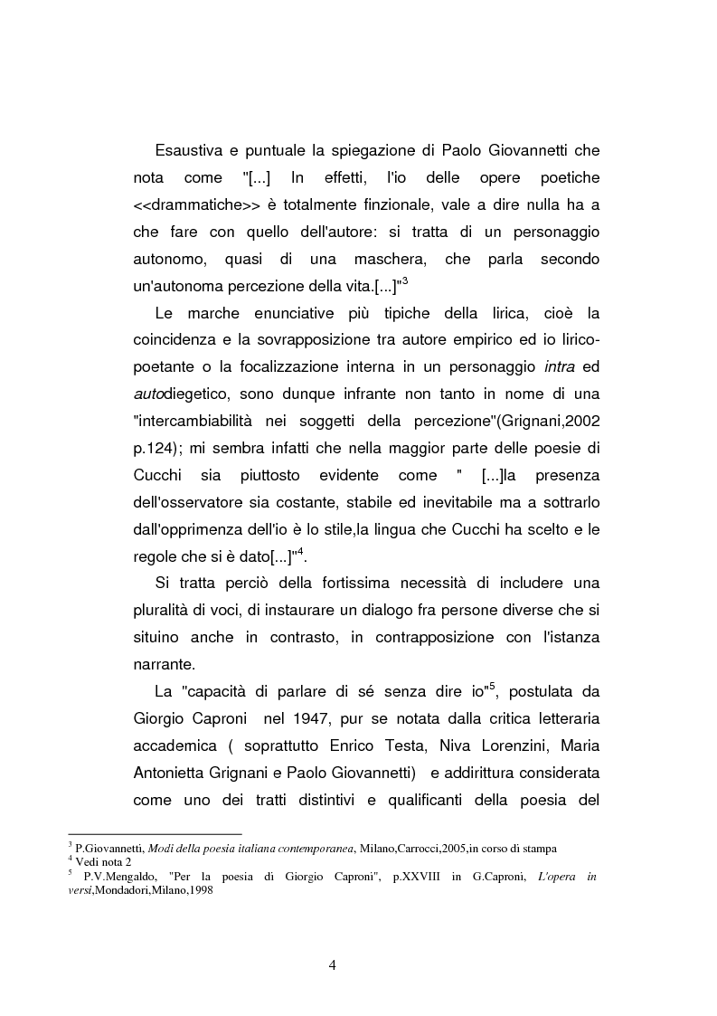Anteprima della tesi: Sguardi e oggetti nell'opera di Maurizio Cucchi, Pagina 4