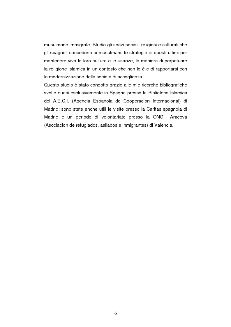 Anteprima della tesi: Le leggi sull'immigrazione e l'integrazione dei musulmani in spagna nella seconda metà del XX secolo, Pagina 4