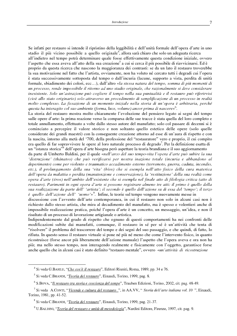 Anteprima della tesi: Il restauro virtuale, Pagina 2