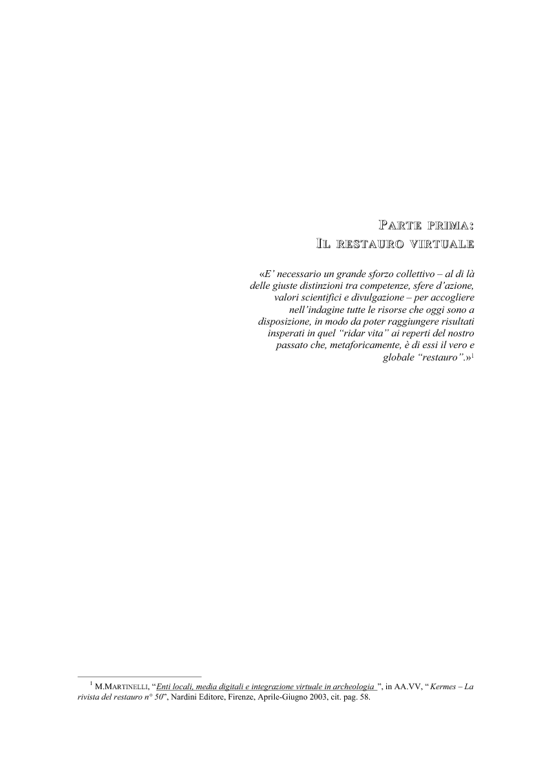 Anteprima della tesi: Il restauro virtuale, Pagina 4