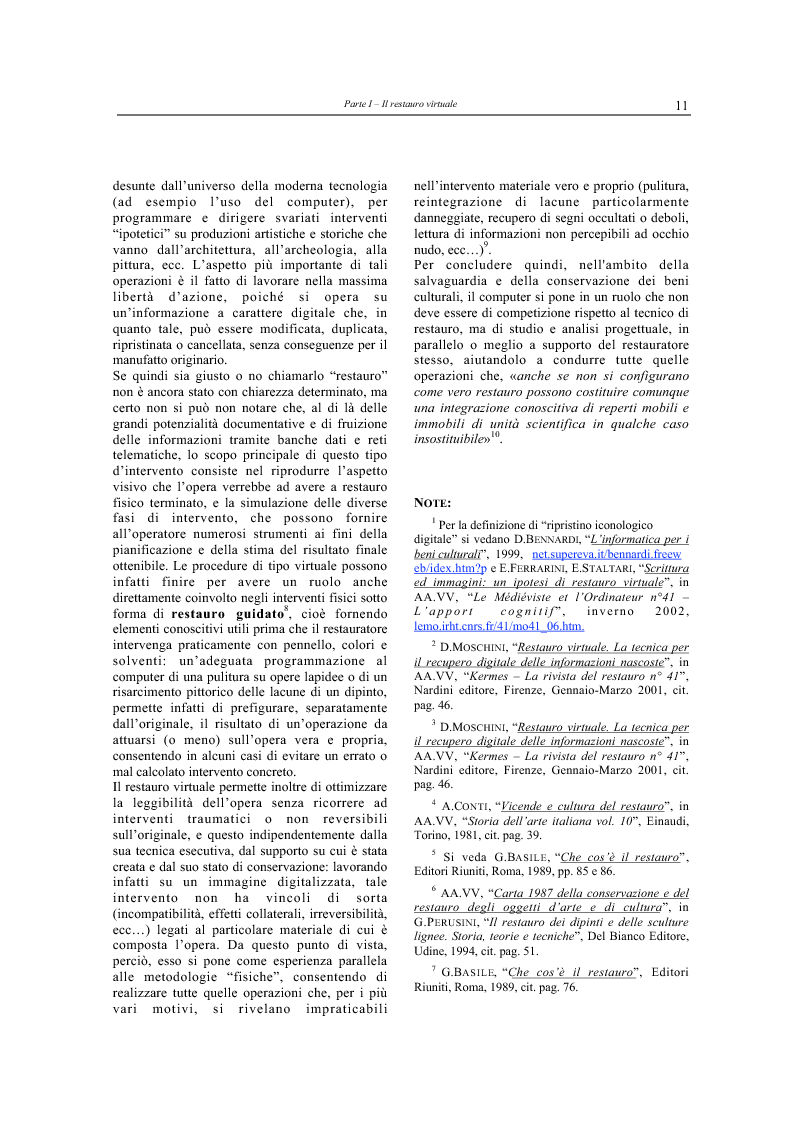 Anteprima della tesi: Il restauro virtuale, Pagina 6
